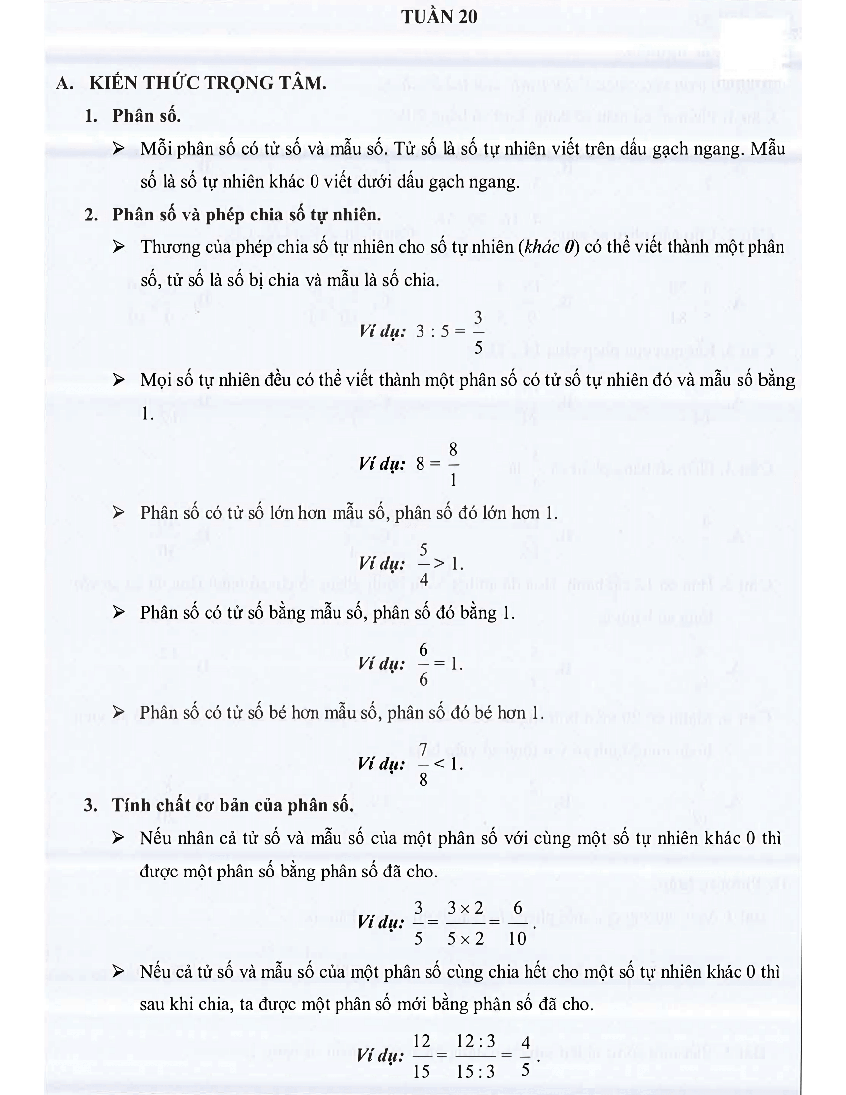 3. Kiến thức Ôn tập Tuần 20